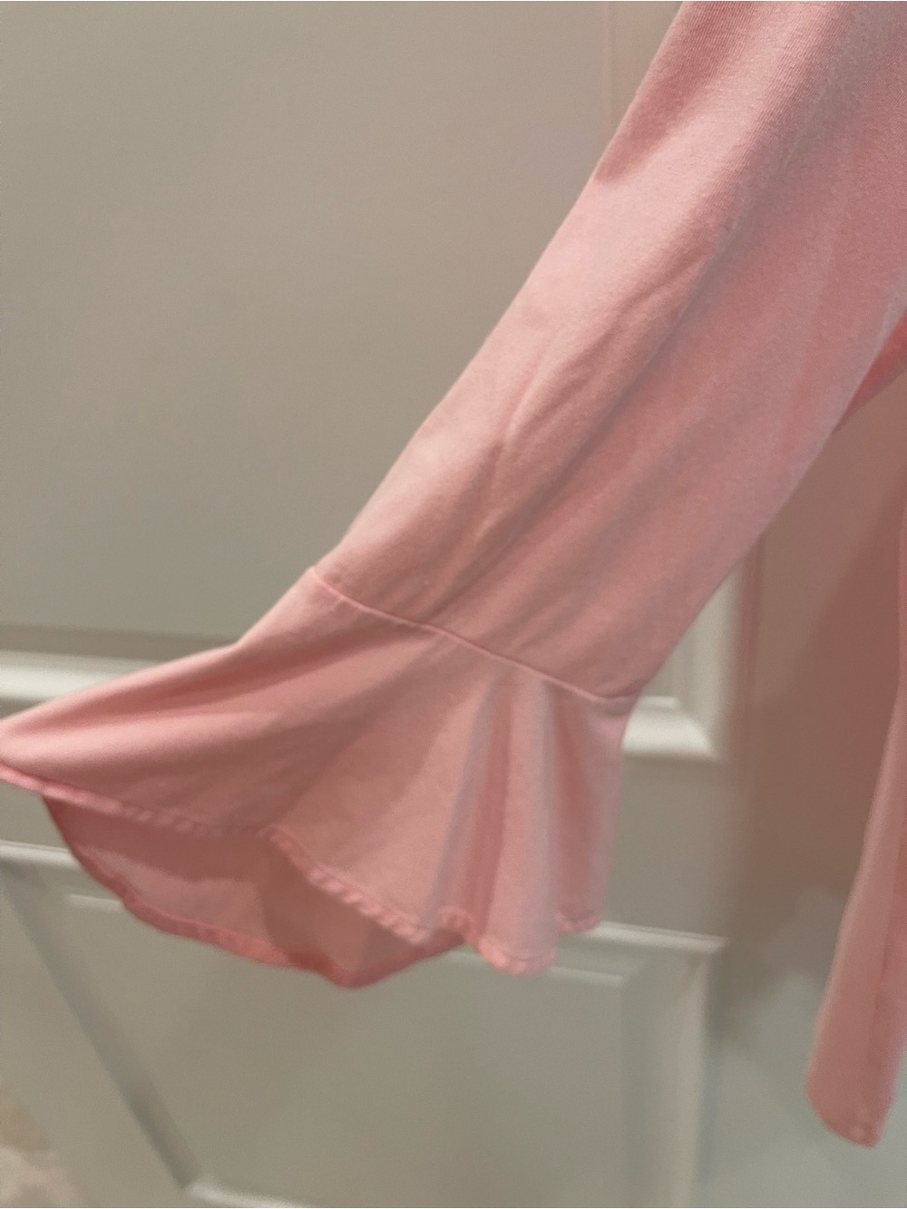 Lilly Pulitzer Pink Ruffle Cuff Three Quarter Sleeve Top Size S - Picture 5 of 11